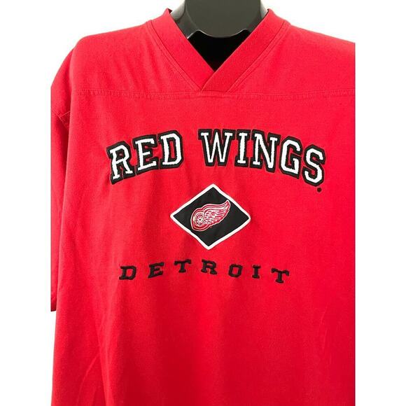 VTG Detroit Red Wings Embroidered NHL Shirt LARGE 1990's Lee Sport - Picture 3 of 16